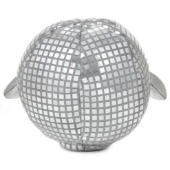Hallmark Spinning Disco Ball Plush With Sound And Motion, 8" -Hallmark Store Spinning Silver Disco Ball Plush Toy With Music 1KID3026 03