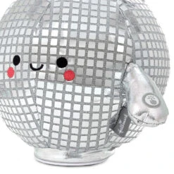 Hallmark Spinning Disco Ball Plush With Sound And Motion, 8" -Hallmark Store Spinning Silver Disco Ball Plush Toy With Music 1KID3026 04
