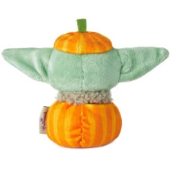 Hallmark Itty Bittys® Star Wars: The Mandalorian™ Grogu™ Jack-o'-Lantern Plush -Hallmark Store Star Wars Mandalorian Grogu Pumpkin itty bittys Plush 1KHW1039 03