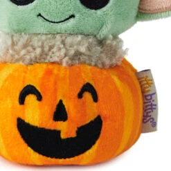 Hallmark Itty Bittys® Star Wars: The Mandalorian™ Grogu™ Jack-o'-Lantern Plush -Hallmark Store Star Wars Mandalorian Grogu Pumpkin itty bittys Plush 1KHW1039 05