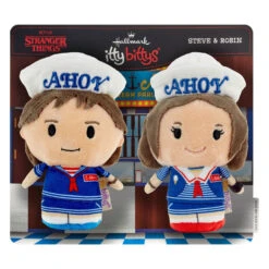 Hallmark Itty Bittys® Netflix Stranger Things Steve And Robin Scoops Ahoy Plush, Set Of 2 -Hallmark Store Stranger Things Steve and Robin itty bittys Plush Set 1KDD2217 05