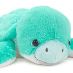 Hallmark Turquoise Sea Turtle Plush, 8" L -Hallmark Store Turquoise and White Sea Turtle Stuffed Animal 1KAM3004 03