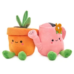 Hallmark Better Together Watering Can And Plant Magnetic Plush Pair, 4.5"