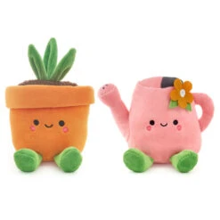Hallmark Better Together Watering Can And Plant Magnetic Plush Pair, 4.5" -Hallmark Store Watering Can and Flower Magnetic Stuffed Animal Set 1KID3017 03