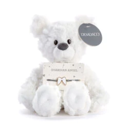 Demdaco Guardian Angel White Plush Bear With Angel Wings Bracelet 11 Demdaco Guardian Angel White Plush Bear With Angel Wings Bracelet -Hallmark Store White Bear Stuffed Animal With Angel Wings Bracelet 5004820208 05
