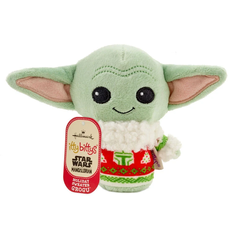 Hallmark Itty Bittys® Star Wars: The Mandalorian™ Grogu™ In Holiday Sweater Plush 4 Hallmark Itty Bittys® Star Wars: The Mandalorian™ Grogu™ In Holiday Sweater Plush - Image 2